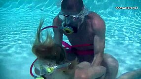 Blonde Cums Everywhere In Pool From Cruz's Blowjobs!