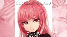 Detailed scenes of sexy hentai girl Anna in anime style with music.