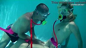 Blonde Cums Everywhere In Pool From Cruz's Blowjobs!