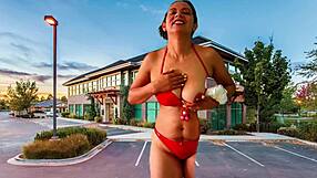 Stripping and Masturbating in Parking Lot!