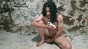 Flip-flop action in the ass with toys and gaping