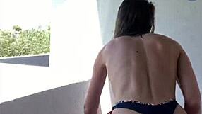 Massage the sexy russian model's big ass and small natural tits!