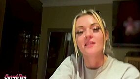 Skinny blonde cutie sucking cock, then getting pussy pounded – what's next?