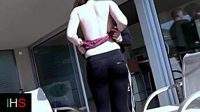 Beautiful brunette teen rides cock, gets rimmed and cum in mouth