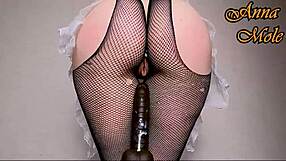 Pawg In Sexy Clothes And Latex Gloves Enjoys Dildo Penetration