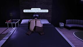 Roblox goth girl enjoys rough play with big black cock