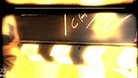 Barefoot in lingerie, shaved pussy offered with natural tits