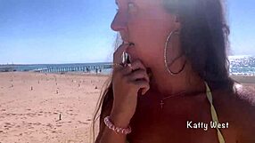 i'm a crazy 18 yo girl peeing in my wet panties on public beach then sunbathing