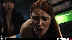 Asian futa fucks redhead!