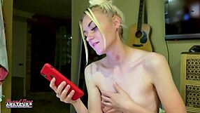 Skinny blonde cutie sucking cock, then getting pussy pounded – what's next?