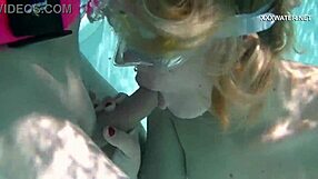Cum Exploding Everywhere in the Pool from Cruz's Wild Blowjobs!
