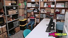 Hot thief fucks security guard