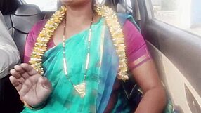 indian housewife engages in car sex during a long drive with her husband's father, filled with telugu dirty talks