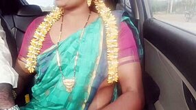 indian housewife engages in car sex during a long drive with her husband's father, filled with telugu dirty talks