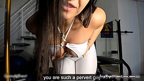 Tesuda Da Academia Comandando Tua Punheta Joi Portugues Na Academia - Sexy Latina Gym Jerk Off Encouragement