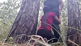 Ever tried hiding under a tree for steamy lesbian sex?