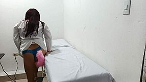 doctor fox tail fucks herself with dildo in hospital uniform 😏