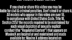 Nyssa Nevers tied up for tickle bondage and muff diving by Maxine