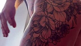 sultry lady in black bodysuit feels the rush of deep anal pounding.