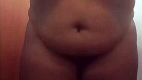 Chubby Brazilian girl with a big ass strips down to show everything
