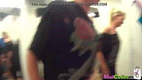 blonde amateur girl cheats on boyfriend in mall