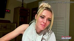 Skinny blonde cutie sucking cock, then getting pussy pounded – what's next?