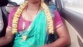 indian housewife engages in car sex during a long drive with her husband's father, filled with telugu dirty talks
