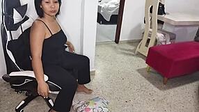 latina whore sucks cock while husband away