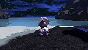 roblox character caught on public beach