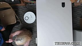 blonde muscle man attempted theft