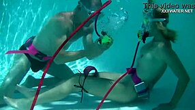 Cum Exploding Everywhere in the Pool from Cruz's Wild Blowjobs!