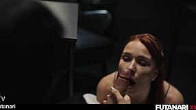 Asian futa fucks redhead!