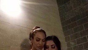 Three sexy Brazilians enjoying hot tub massage with Pamela Pantera