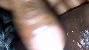 i experience a reverse footjob leading to cumshot. it involves ebony bbw feet and monster cock fetish.