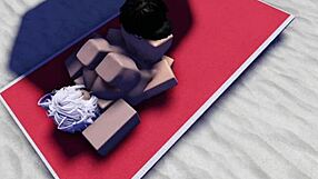 roblox character caught on public beach