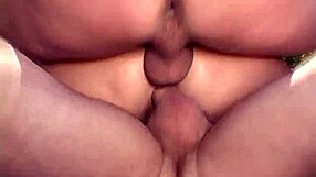 mandy bright in hairless threesome with anal, blowjob, cumshot, and facial