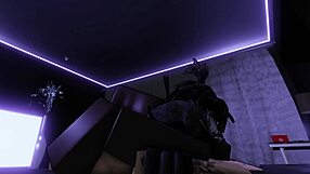 Roblox goth girl enjoys rough play with big black cock