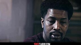 Horny widow asks black stepbrother for creampie