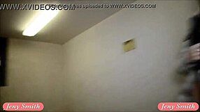 Undressing in stockings at movie theatre stairways caught!