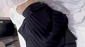 My Little Sister Fingers Her Wet Pink Pussy In The Room