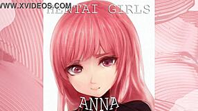 Detailed scenes of sexy hentai girl Anna in anime style with music.