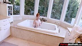 Step Mommy Titfucks Stepson by the Pool