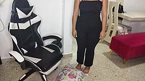 latina whore sucks cock while husband away