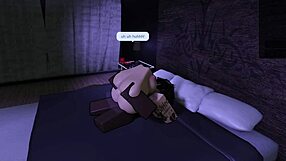 Roblox goth girl enjoys rough play with big black cock