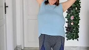 Busty Braless Gilf Mariaolds Does Sporty Groove Strip Dancing, Clothes Ripping Off