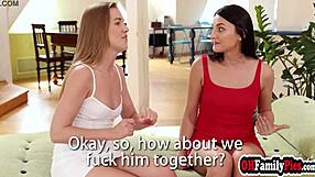 bisexual teen alexis crystal joins taboo family threesome