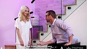 Want a Nuru Massage? Hot Blonde Emma Rosie Gives Wild Massage to Old Teacher.