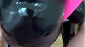 Watch this latex-clad slut take it hard in her kinky backside.