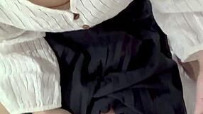 My Little Sister Fingers Her Wet Pink Pussy In The Room