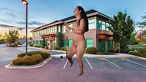 Stripping and Masturbating in Parking Lot!